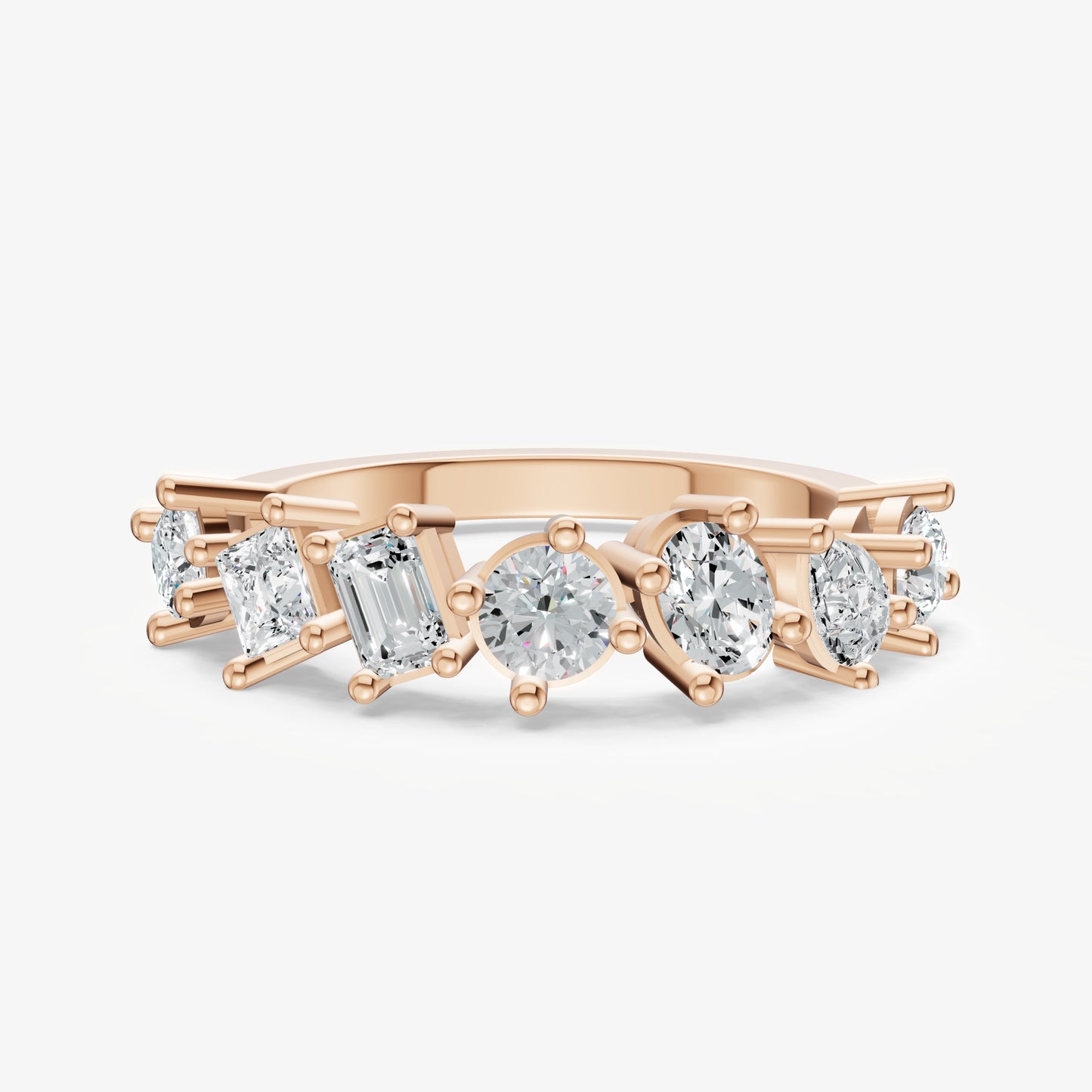 Fancy Shaped 0.10ct (10pt) Diamond Band