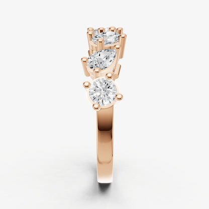 Fancy Shaped 0.10ct (10pt) Diamond Band