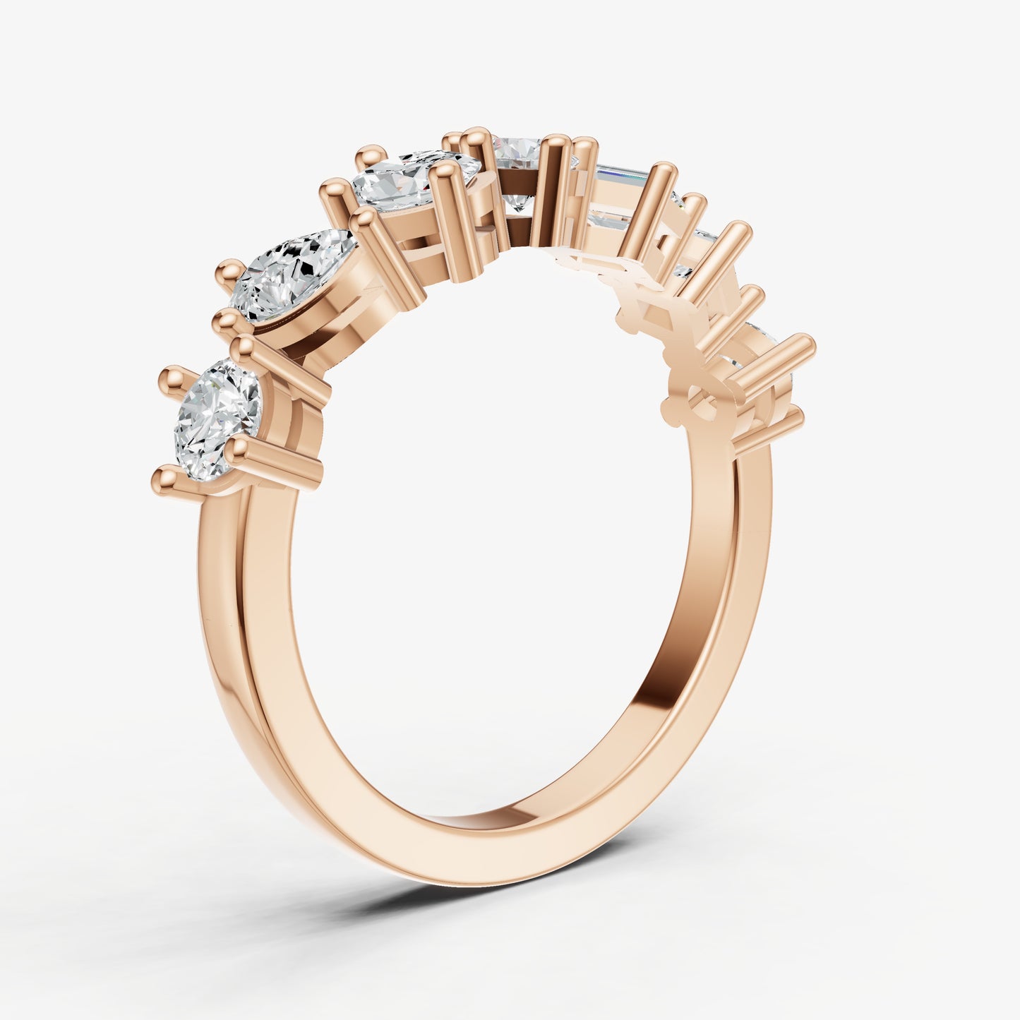 Fancy Shaped 0.10ct (10pt) Diamond Band