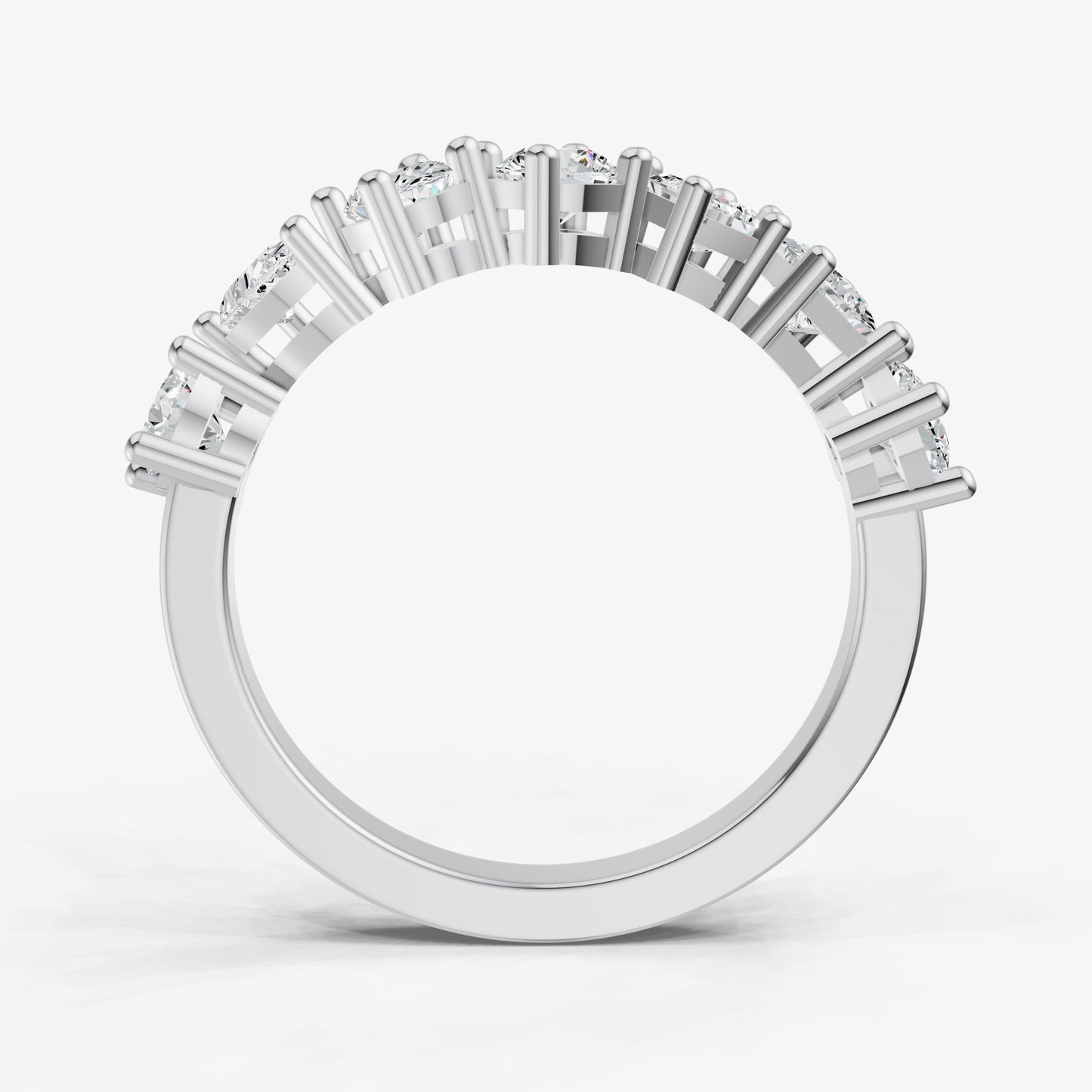 Fancy Shaped 0.10ct (10pt) Diamond Band
