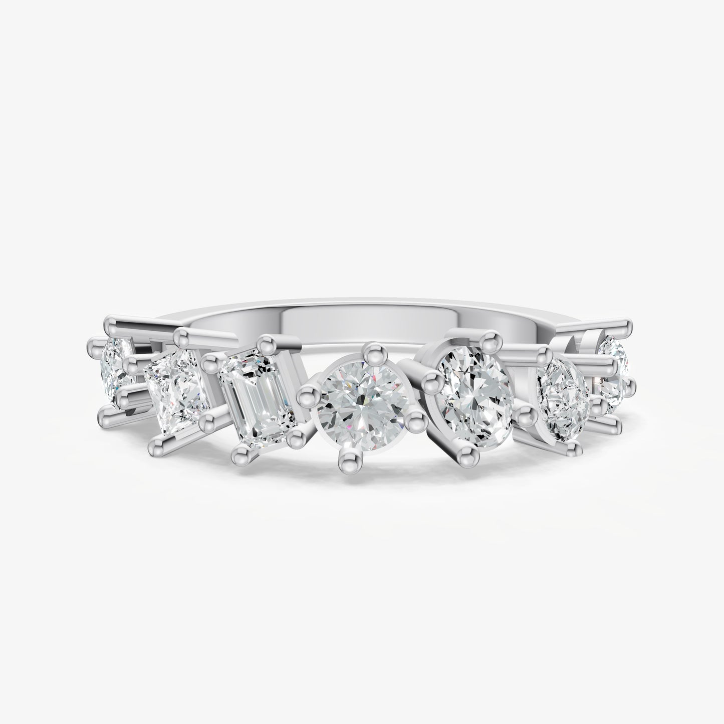 Fancy Shaped 0.10ct (10pt) Diamond Band