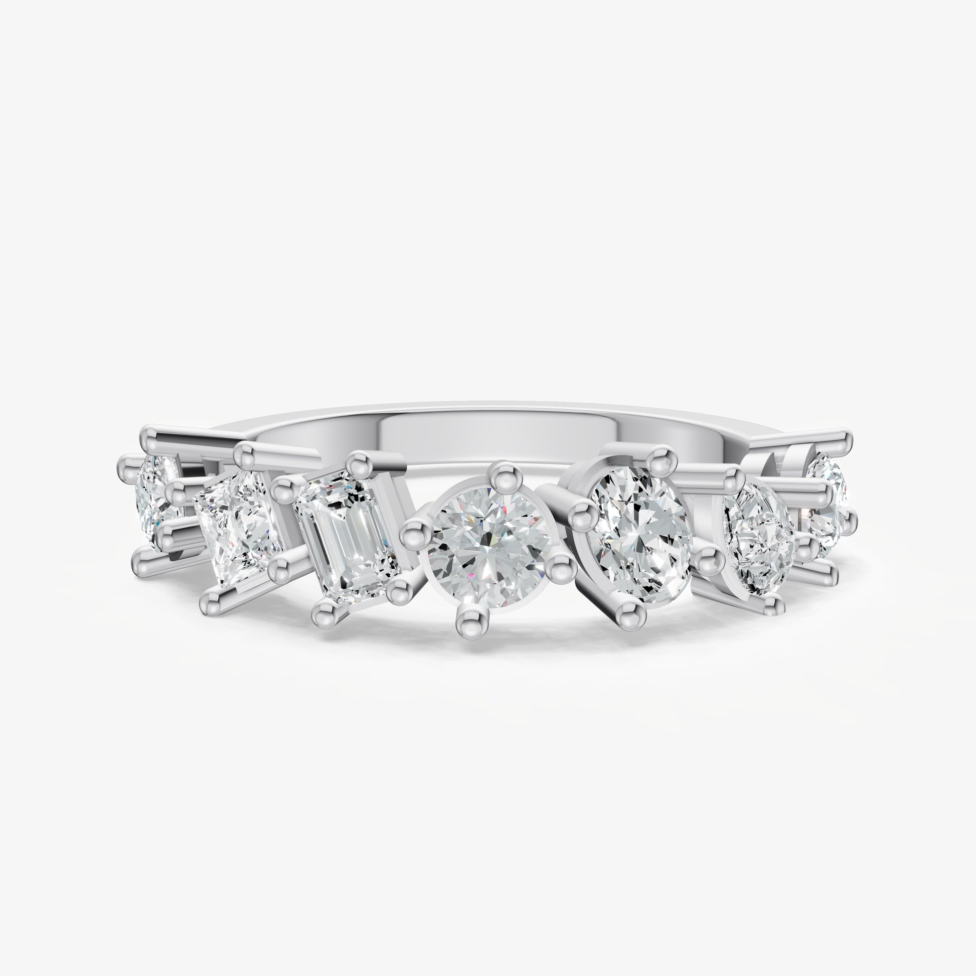Fancy Shaped 0.10ct (10pt) Diamond Band