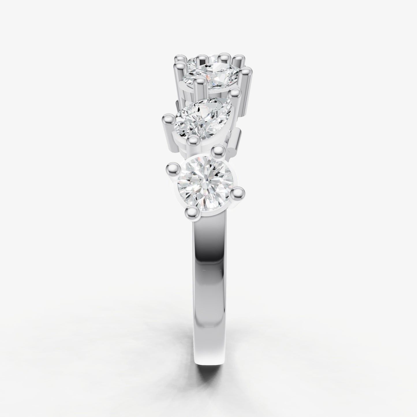 Fancy Shaped 0.10ct (10pt) Diamond Band