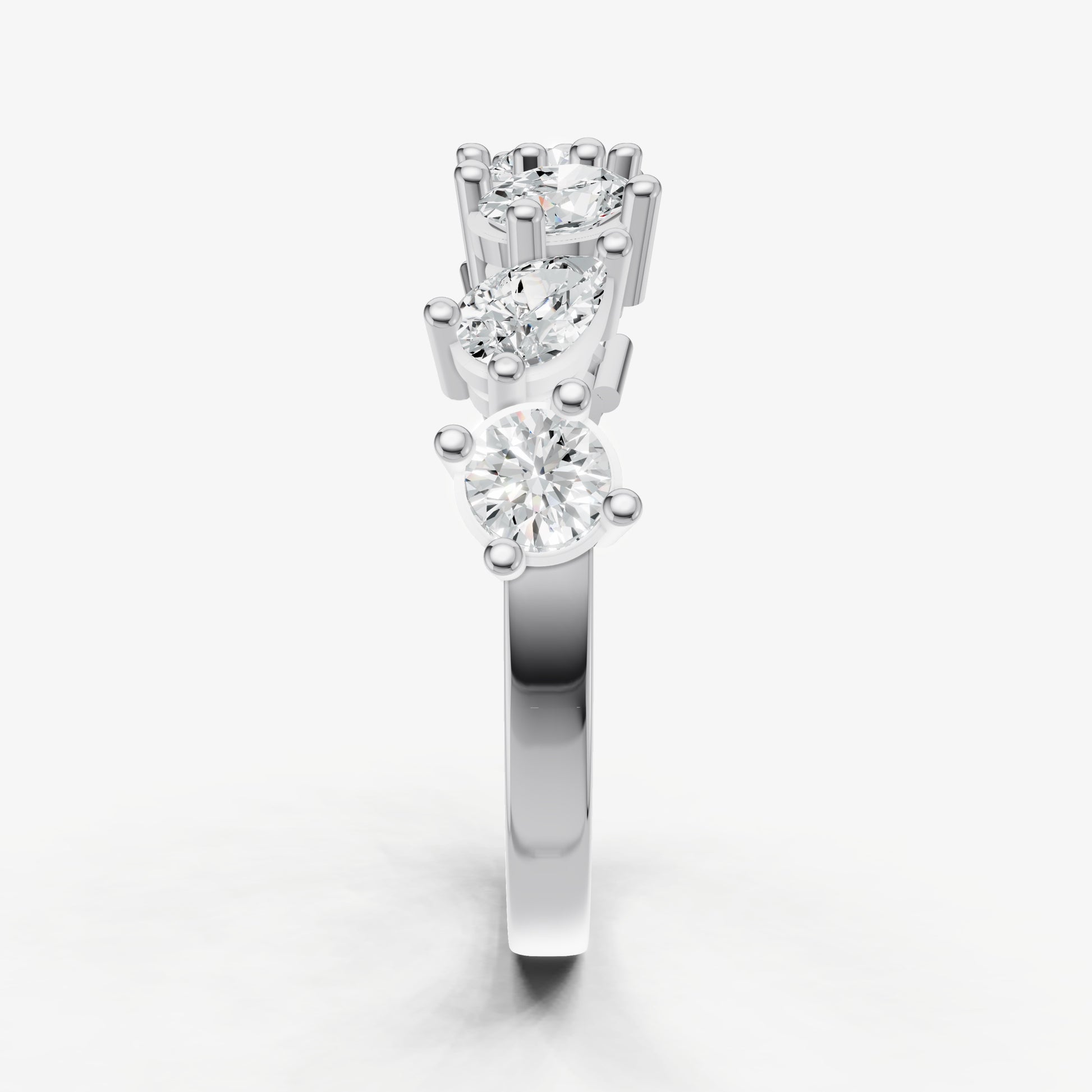 Fancy Shaped 0.10ct (10pt) Diamond Band
