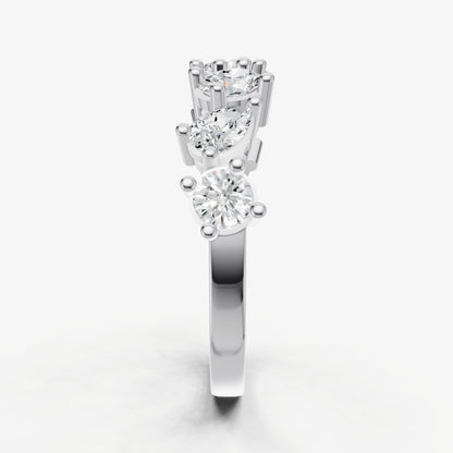 Fancy Shaped 0.10ct (10pt) Diamond Band
