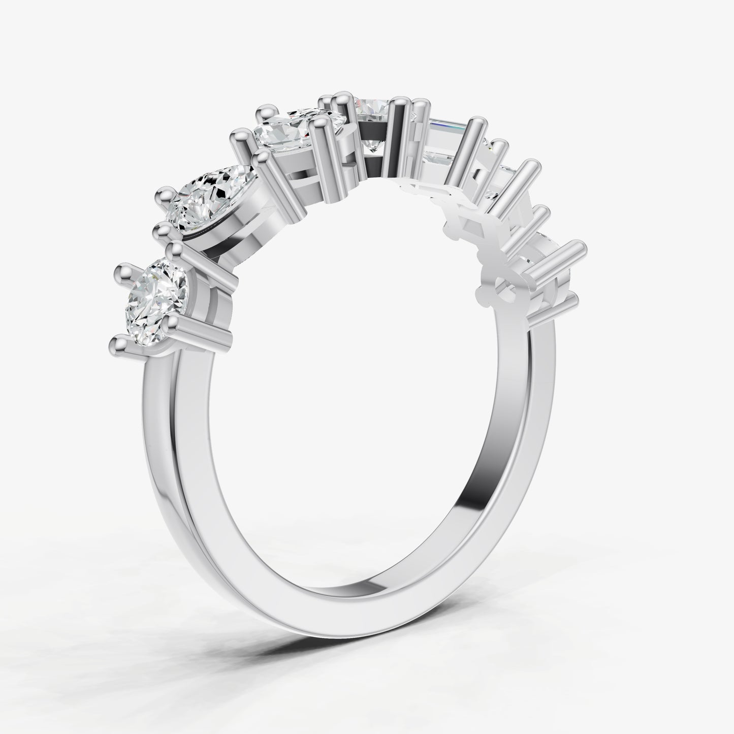 Fancy Shaped 0.10ct (10pt) Diamond Band