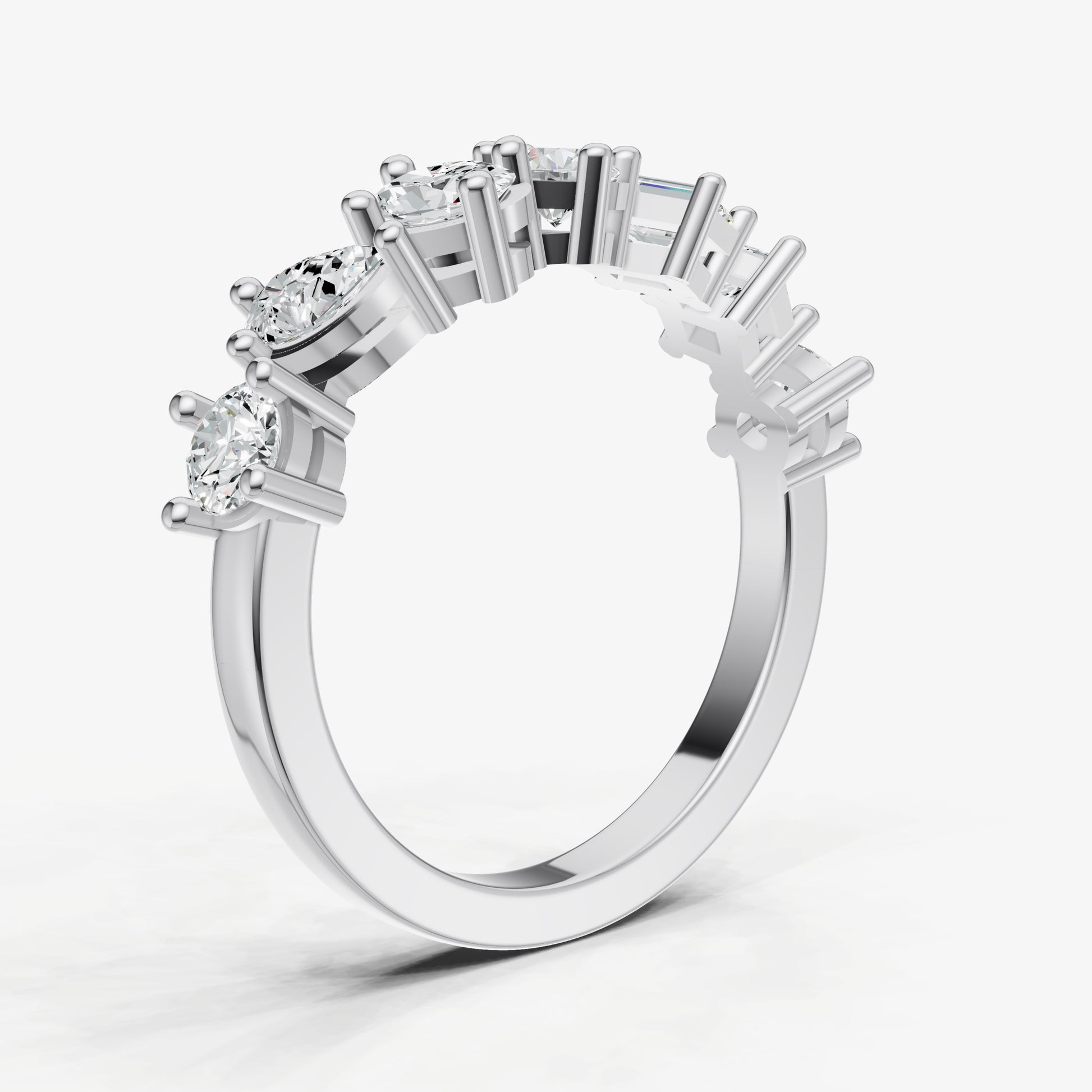 Fancy Shaped 0.10ct (10pt) Diamond Band