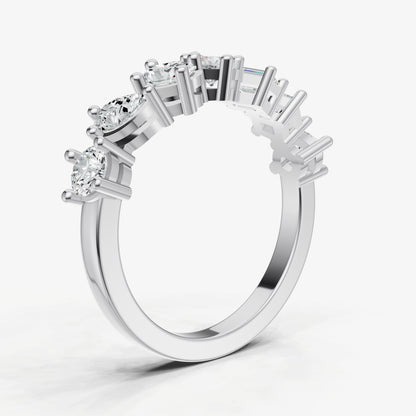 Fancy Shaped 0.10ct (10pt) Diamond Band