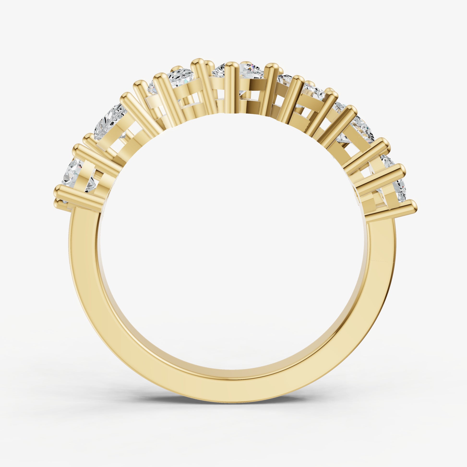 Fancy Shaped 0.10ct (10pt) Diamond Band