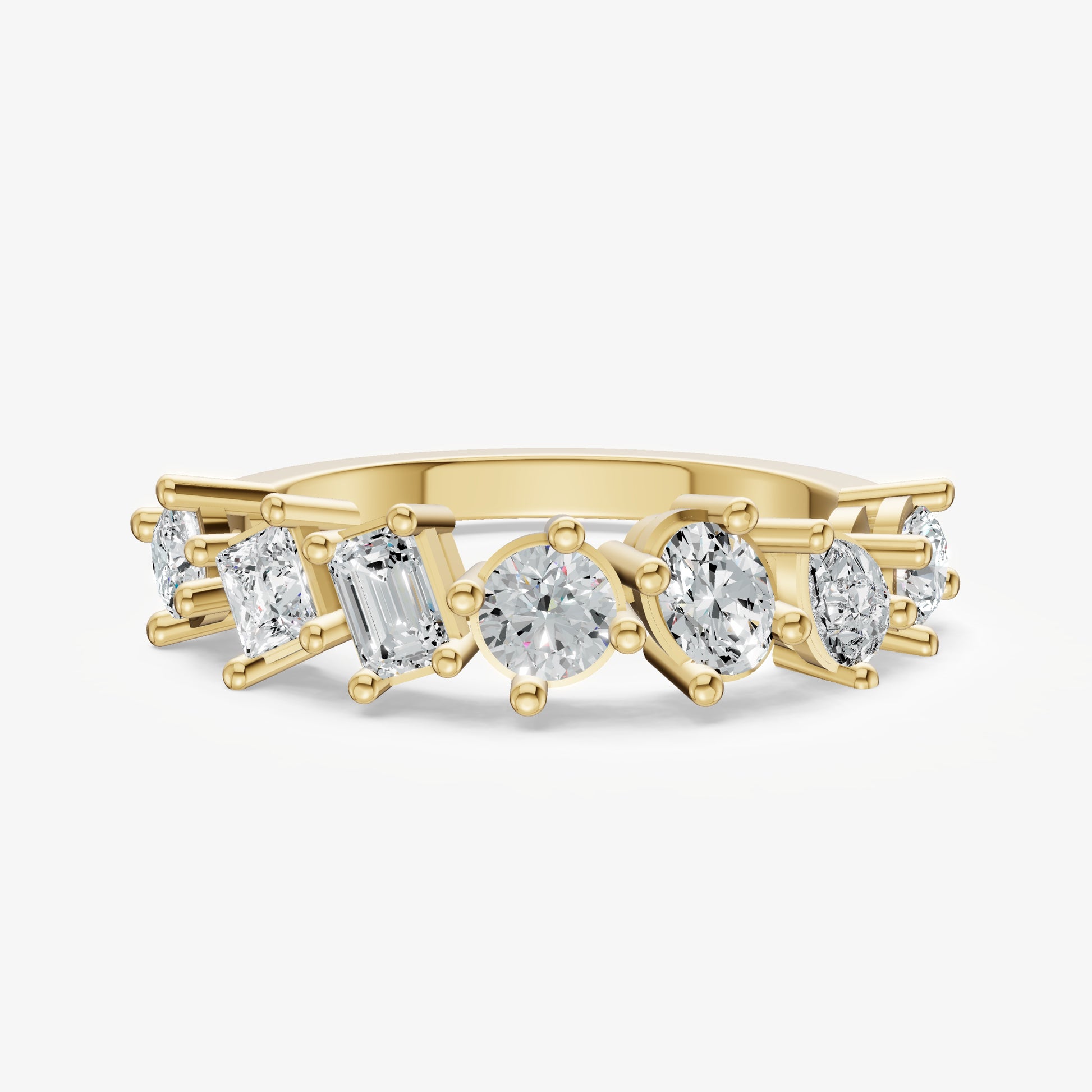 Fancy Shaped 0.10ct (10pt) Diamond Band