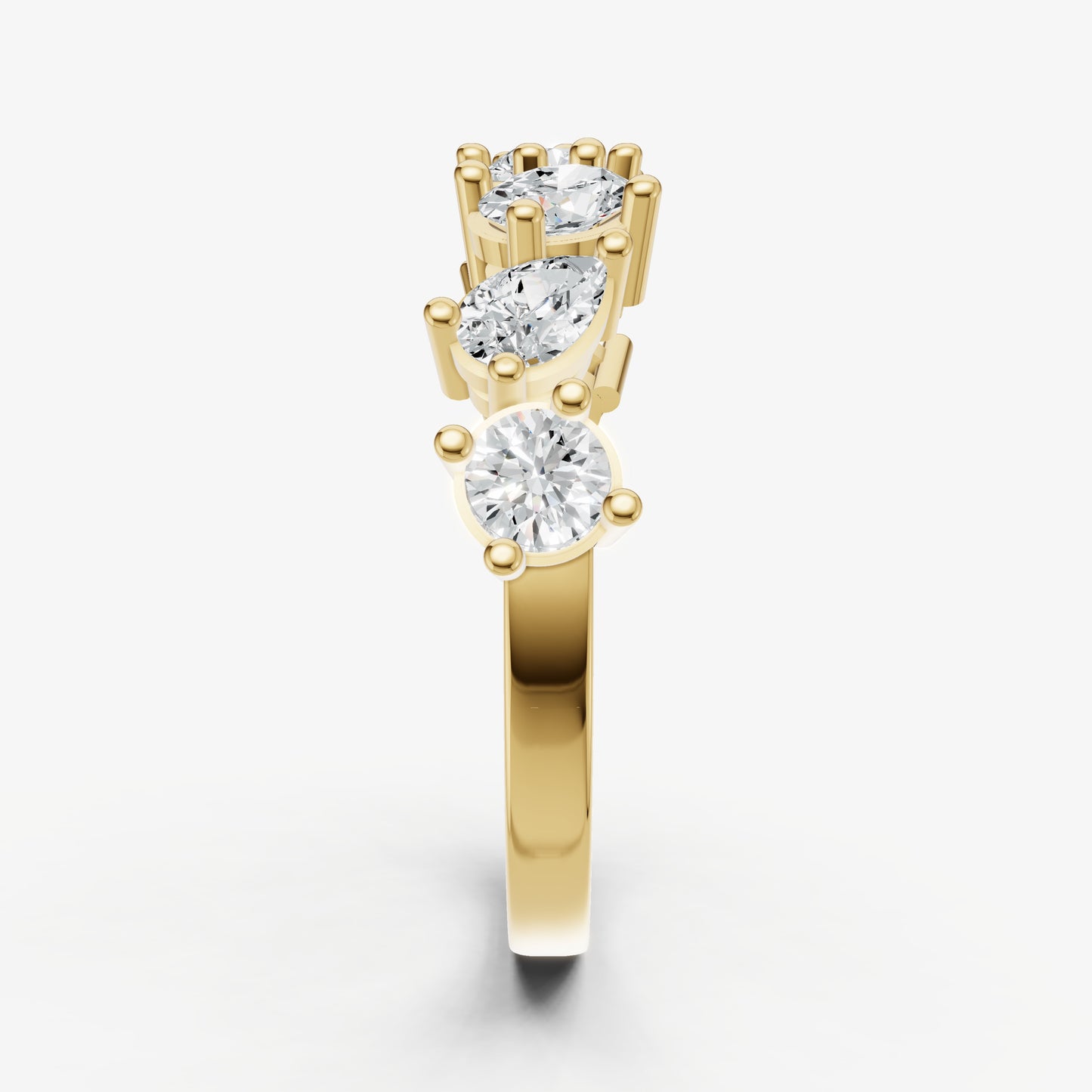 Fancy Shaped 0.10ct (10pt) Diamond Band