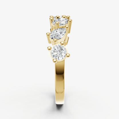 Fancy Shaped 0.10ct (10pt) Diamond Band