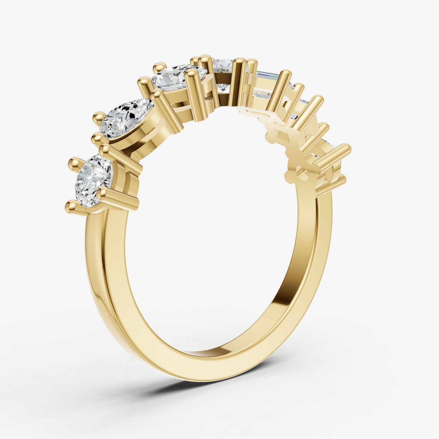 Fancy Shaped 0.10ct (10pt) Diamond Band