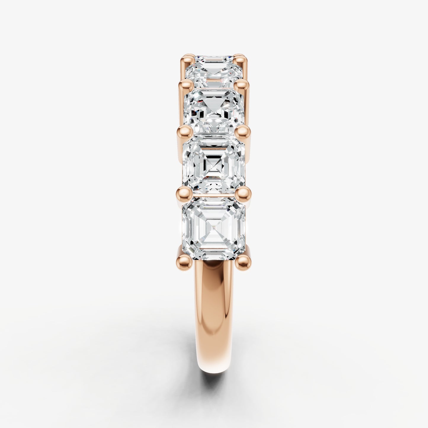 Statement Crown Set Asscher 35pt Diamond Band