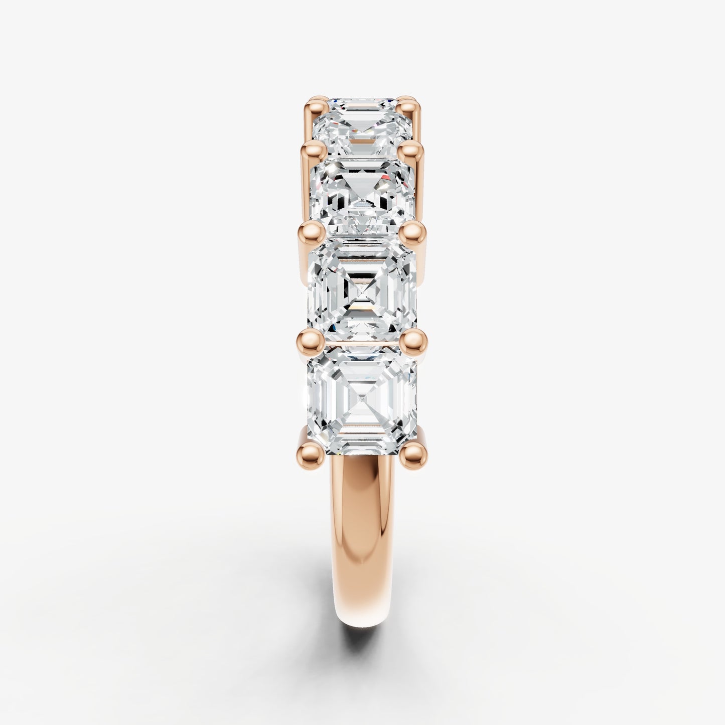 Statement Crown Set Asscher 40pt Diamond Band