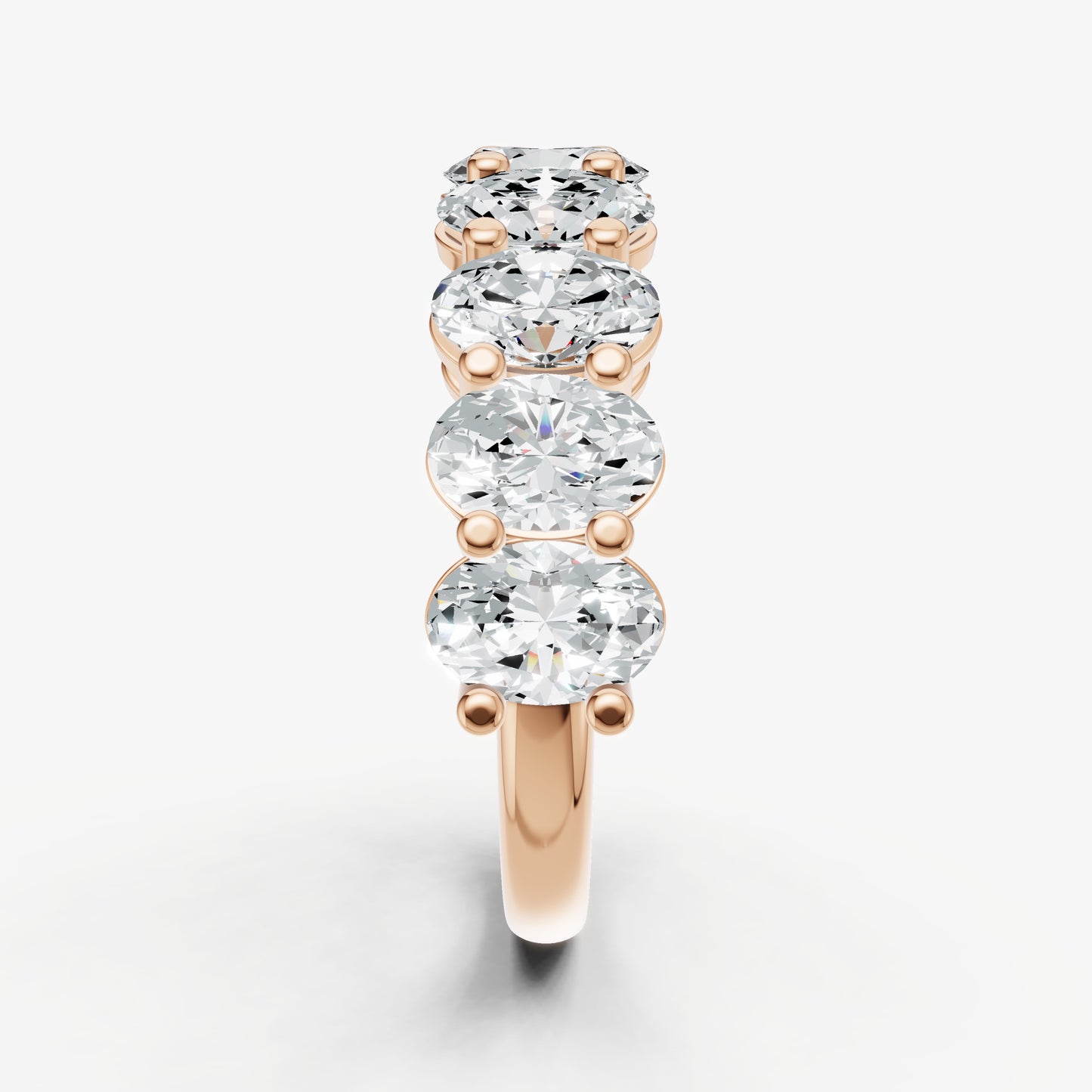 Statement Crown Set Oval 40pt Diamond Band