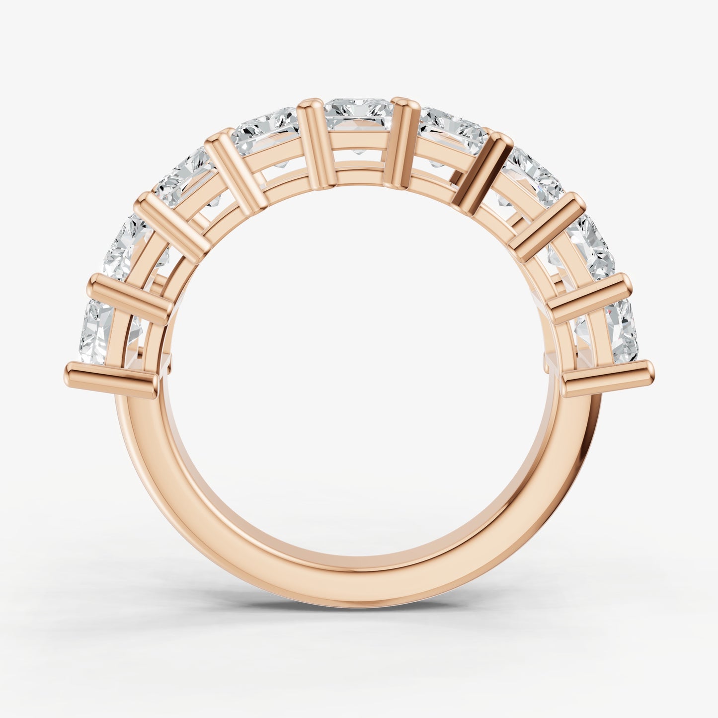 Statement Crown Set Radiant 40pt Diamond Band