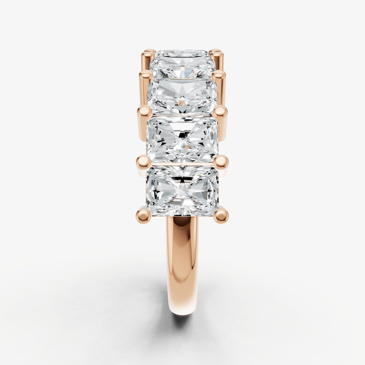 Statement Crown Set Radiant 40pt Diamond Band
