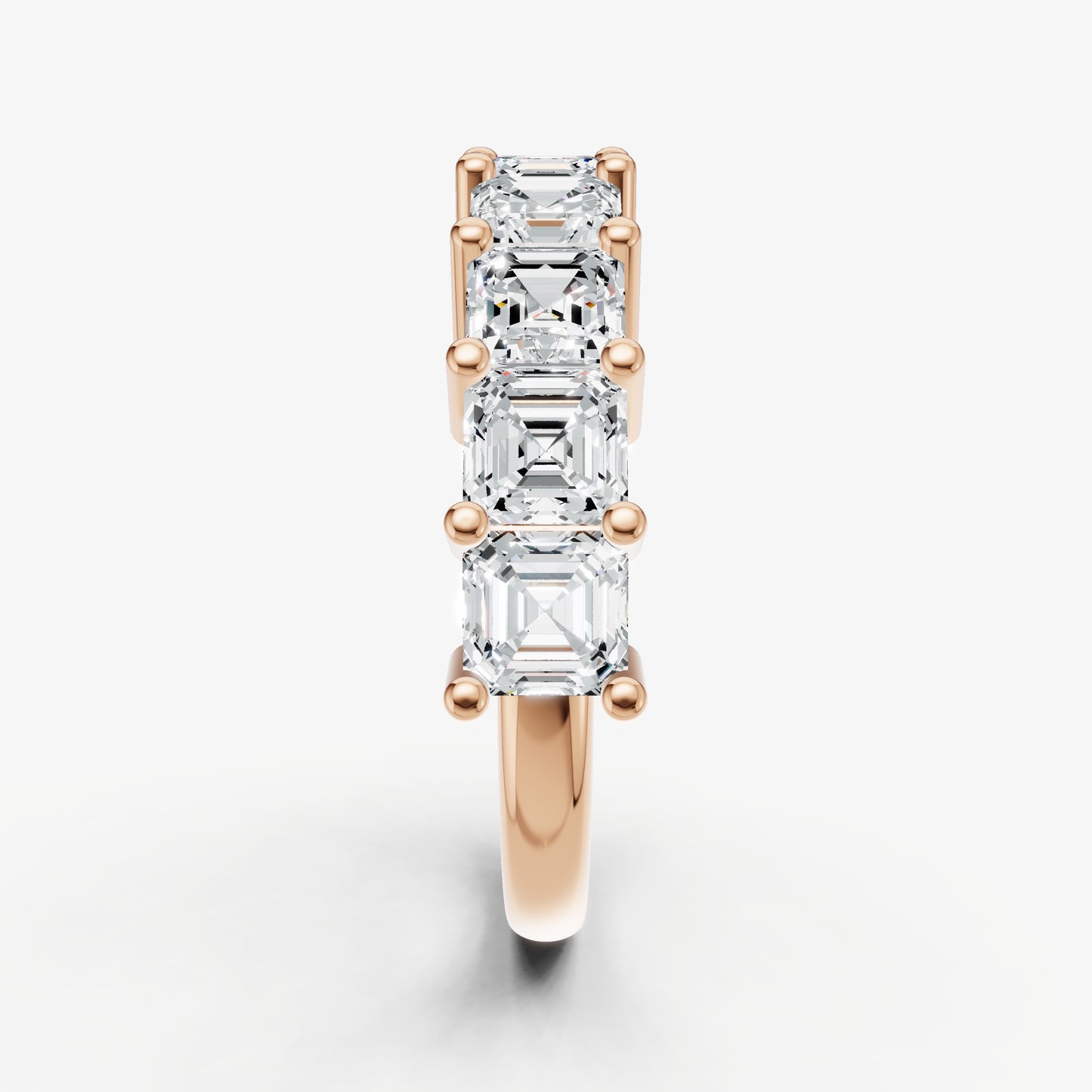 Statement Crown Set Asscher 45pt Diamond Band