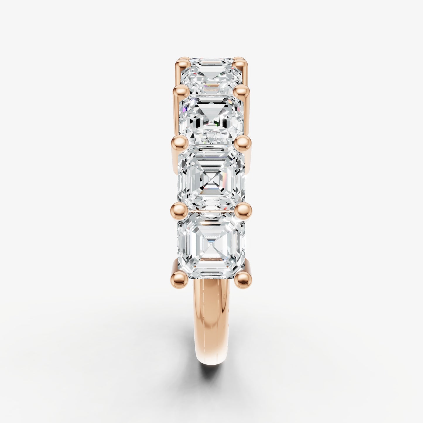 Statement Crown Set Asscher 50pt Diamond Band