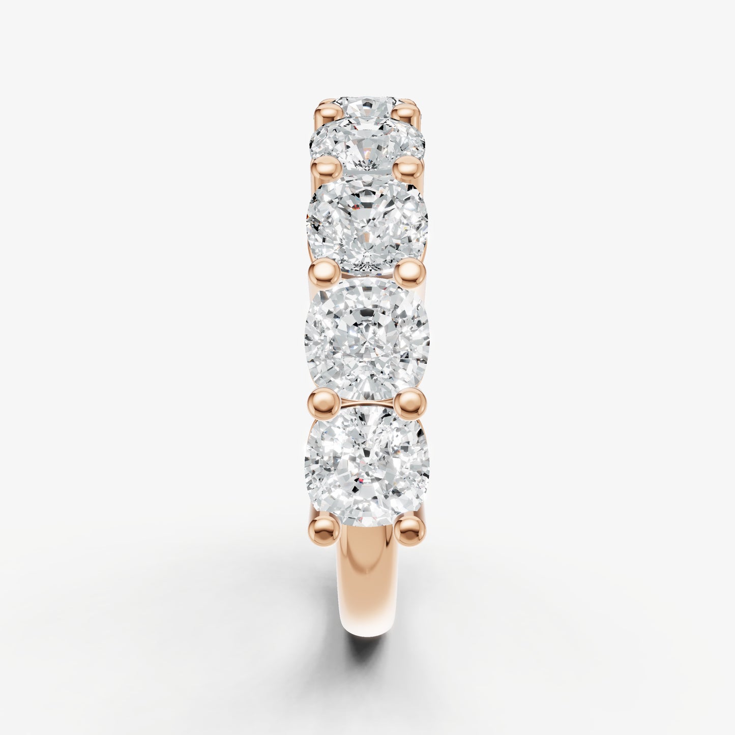 Statement Crown Set Cushion 50pt Diamond Band