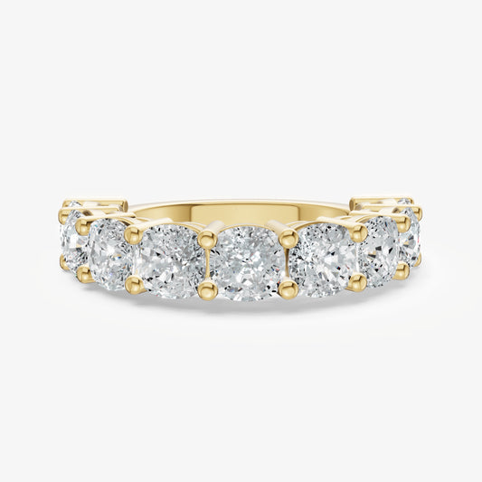 Statement Crown Set Cushion 50pt Diamond Band