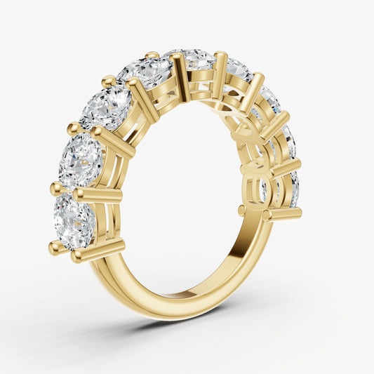 Statement Crown Set Cushion 50pt Diamond Band