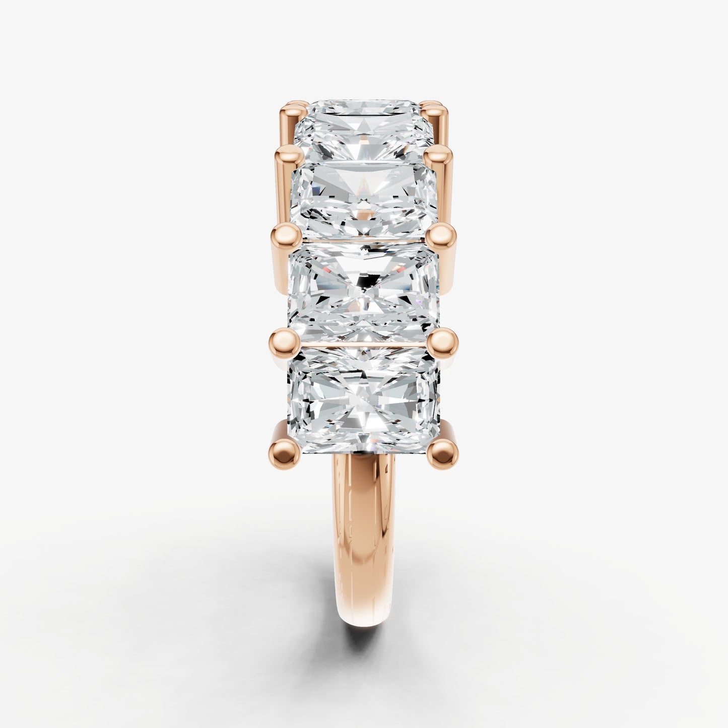 Statement Crown Set Radiant 50pt Diamond Band
