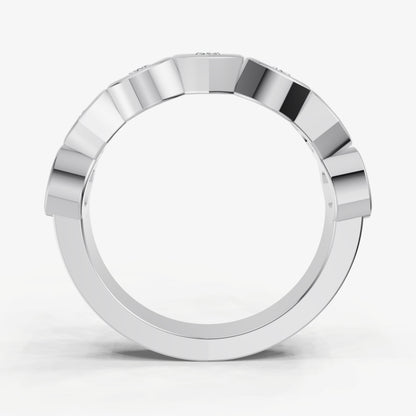 Bezel Set Pear 0.20ct (20pt) Diamond Band