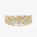 Bezel Set Pear 25pt Diamond Band