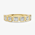 Bezel Set Asscher 15pt Diamond Band