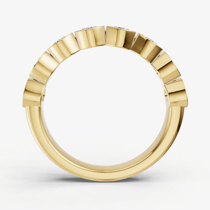 Bezel Set Oval 0.15ct (15pt) Diamond Band
