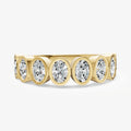 Bezel Set Oval 15pt Diamond Band