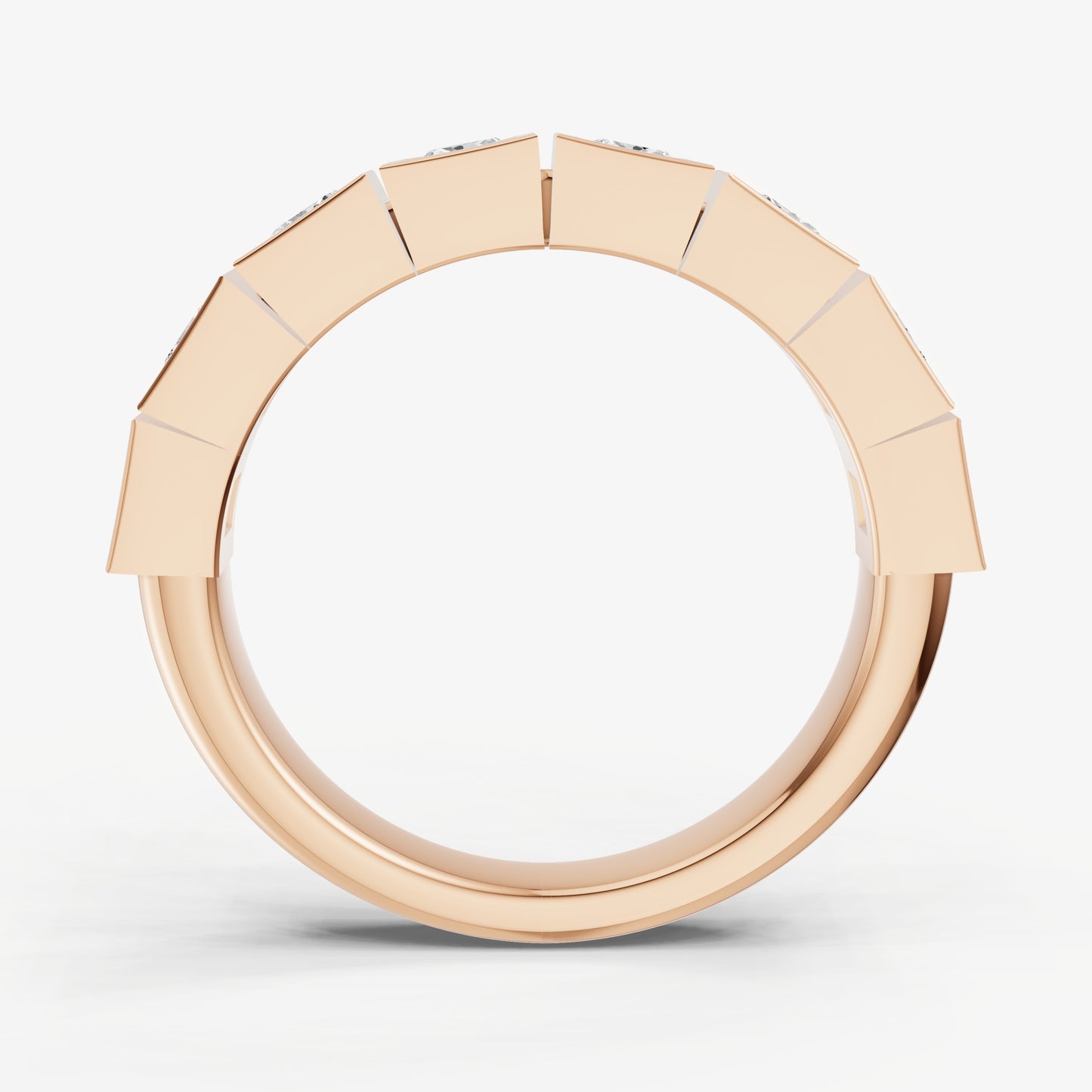 Bezel Set Princess 0.15ct (15pt) Diamond Band