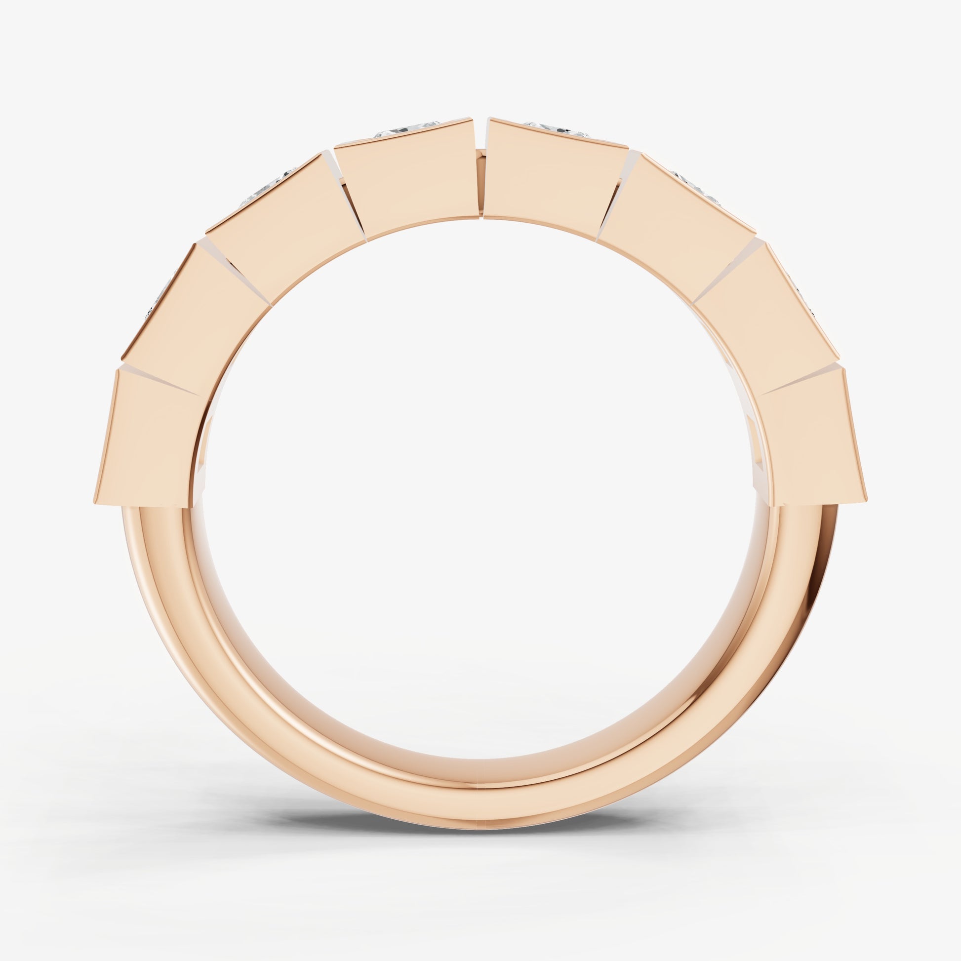 Bezel Set Princess 0.15ct (15pt) Diamond Band