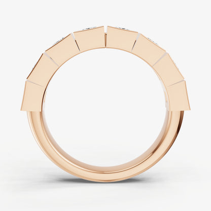 Bezel Set Princess 0.15ct (15pt) Diamond Band