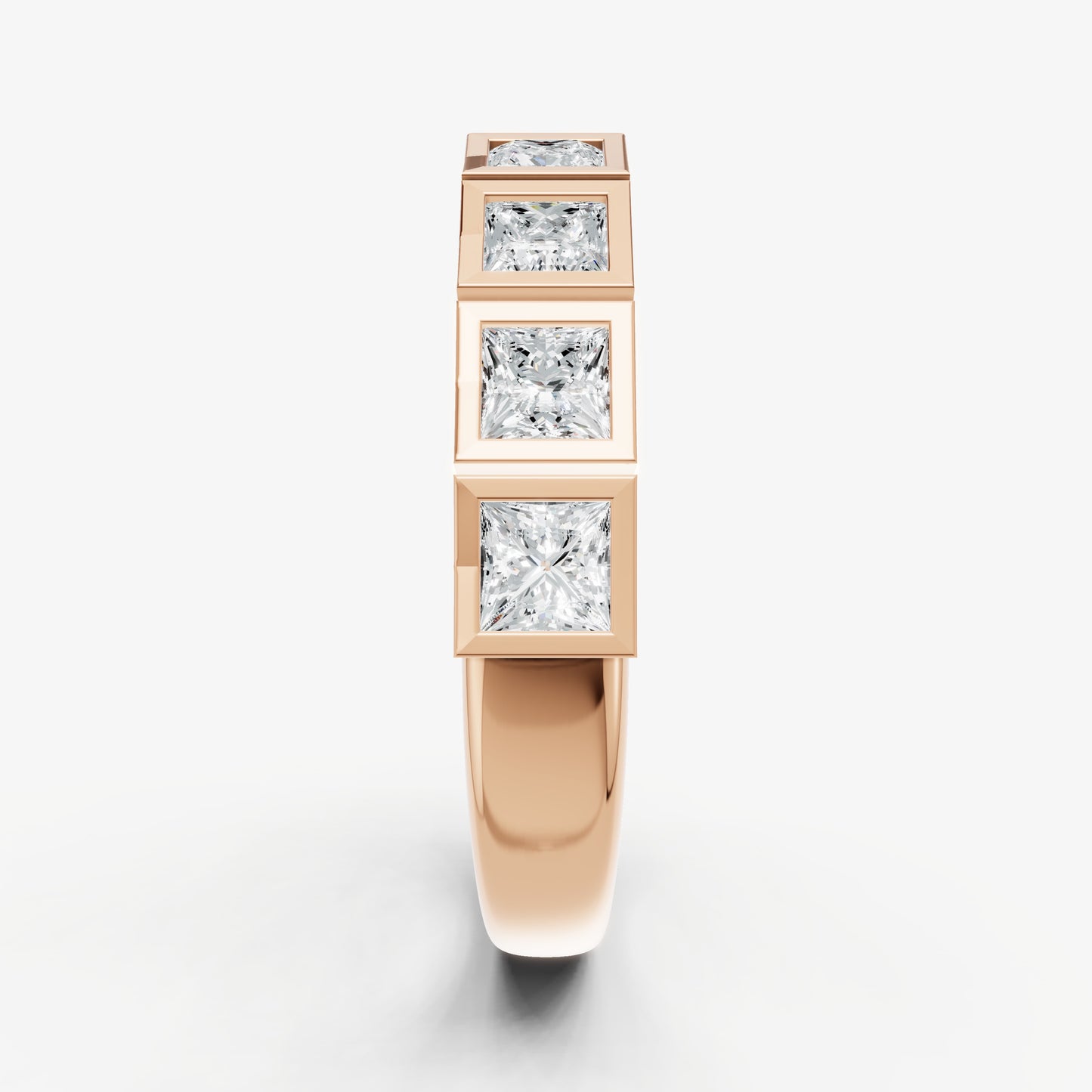 Bezel Set Princess 0.15ct (15pt) Diamond Band
