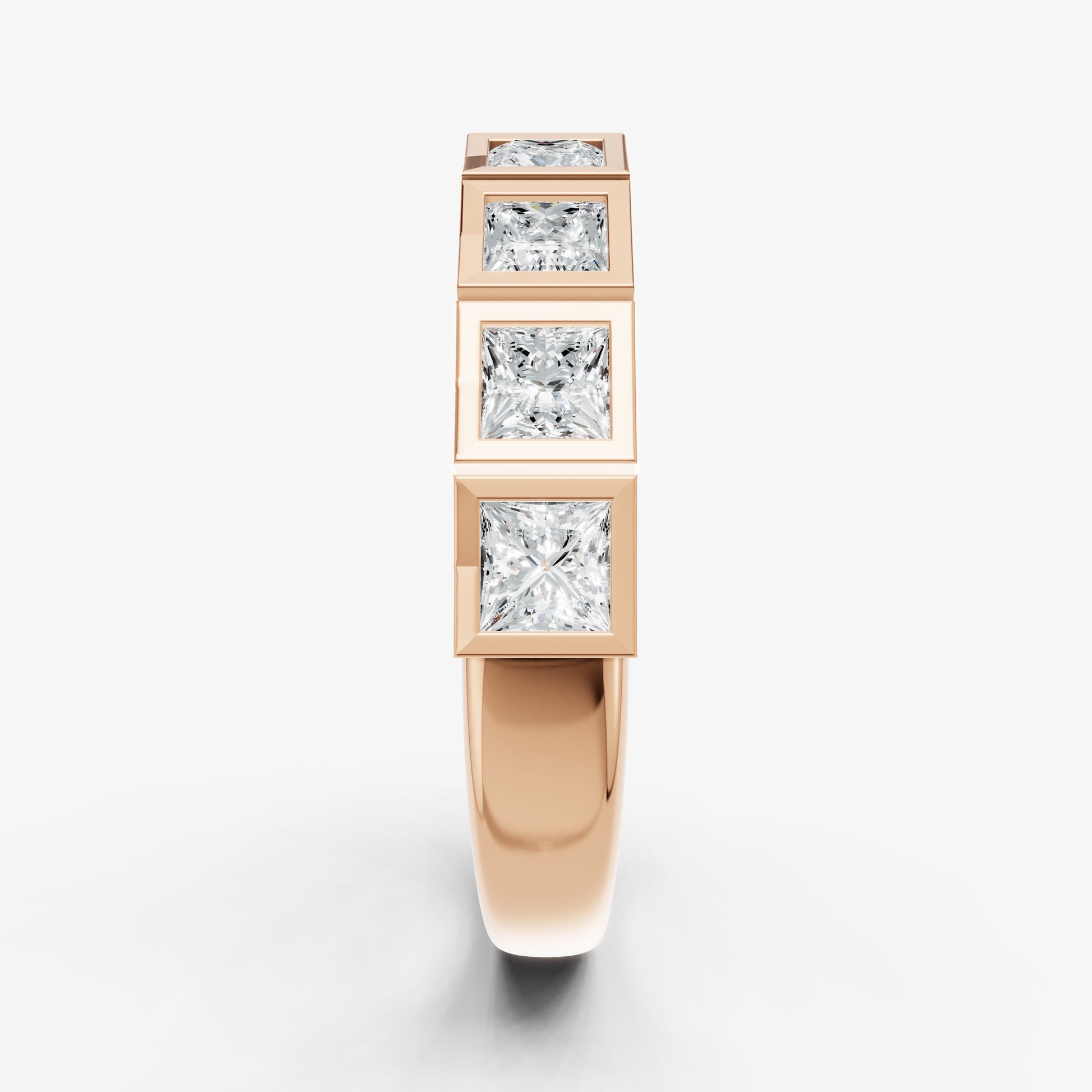 Bezel Set Princess 0.15ct (15pt) Diamond Band