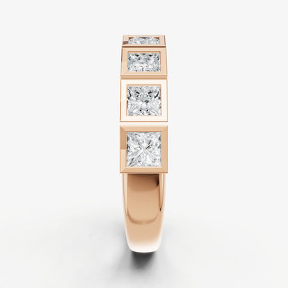 Bezel Set Princess 0.15ct (15pt) Diamond Band