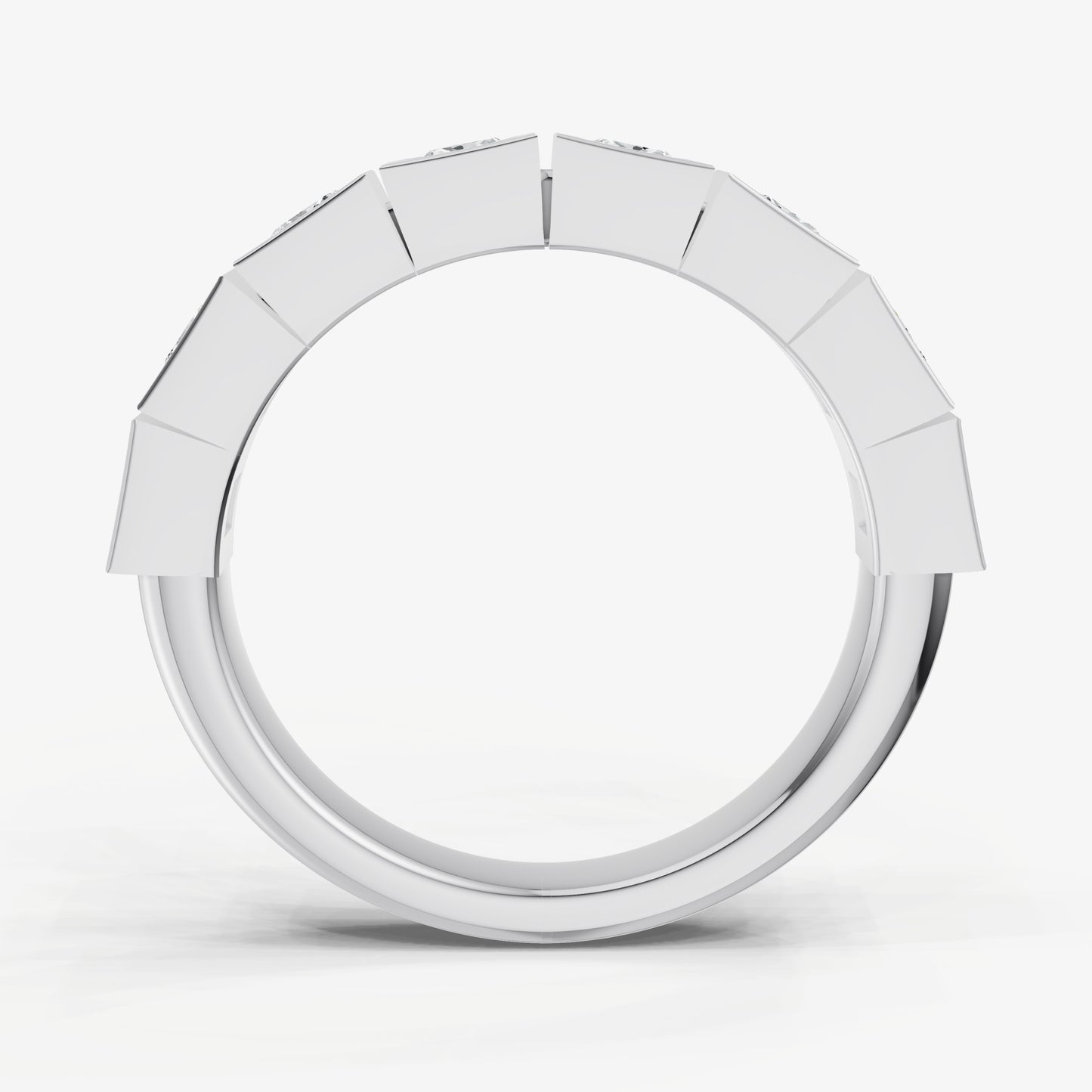Bezel Set Princess 0.15ct (15pt) Diamond Band