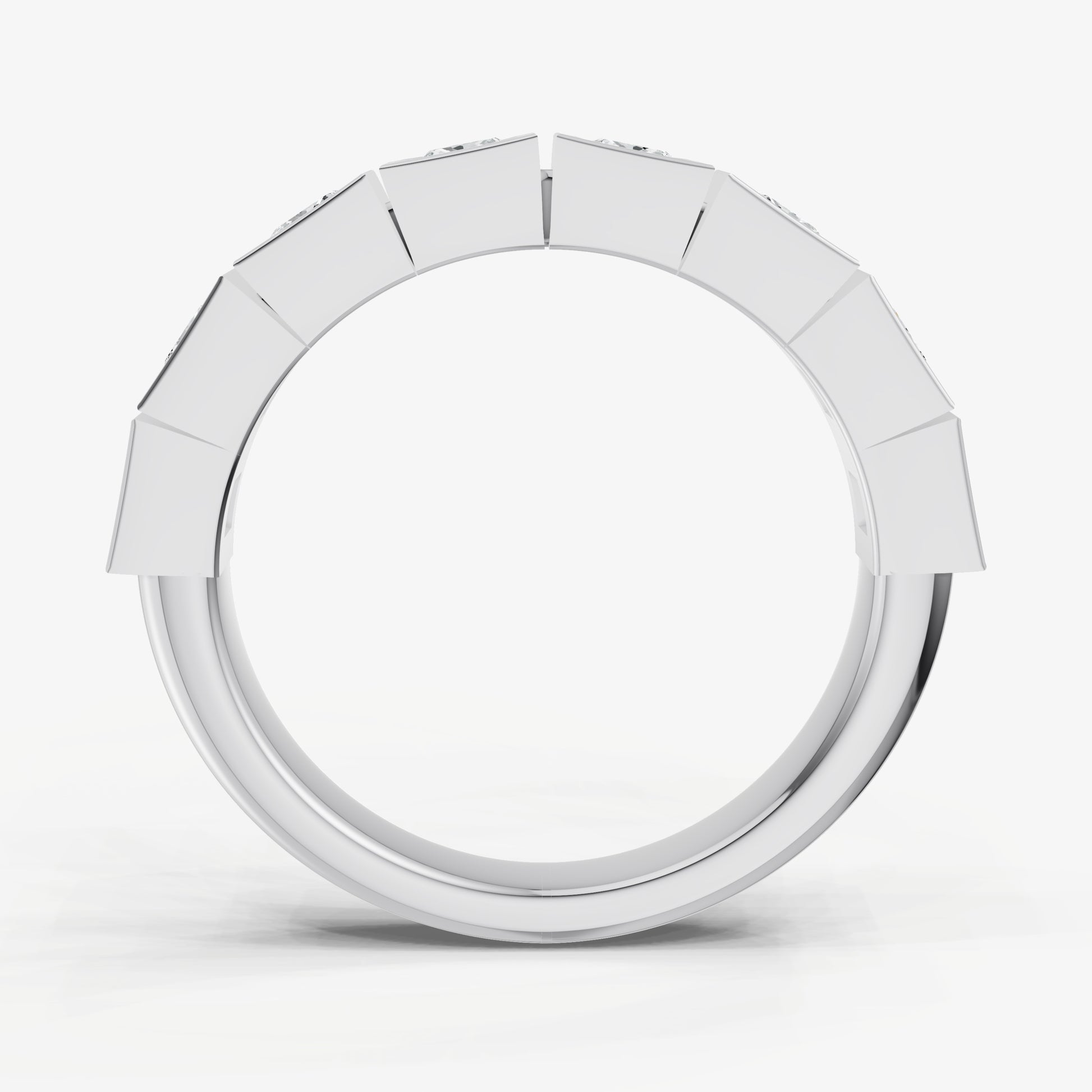 Bezel Set Princess 0.15ct (15pt) Diamond Band