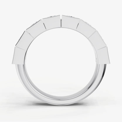 Bezel Set Princess 0.15ct (15pt) Diamond Band
