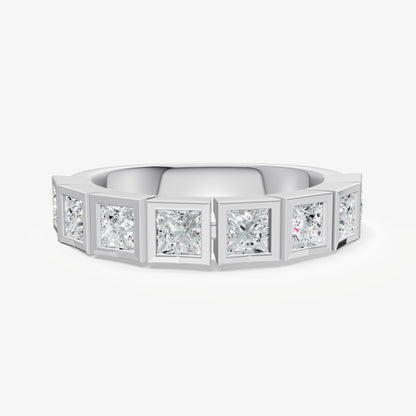 Bezel Set Princess 0.15ct (15pt) Diamond Band