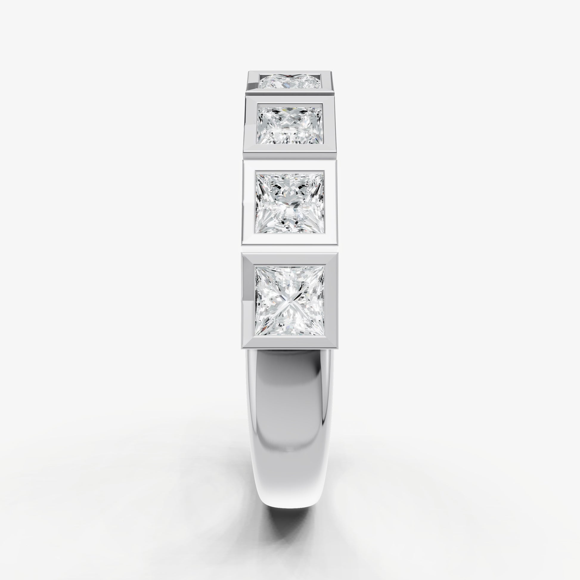 Bezel Set Princess 0.15ct (15pt) Diamond Band