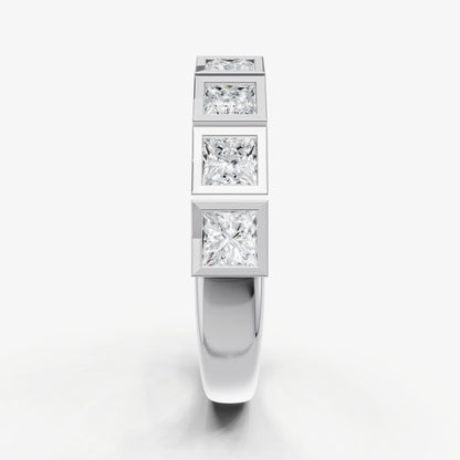 Bezel Set Princess 0.15ct (15pt) Diamond Band