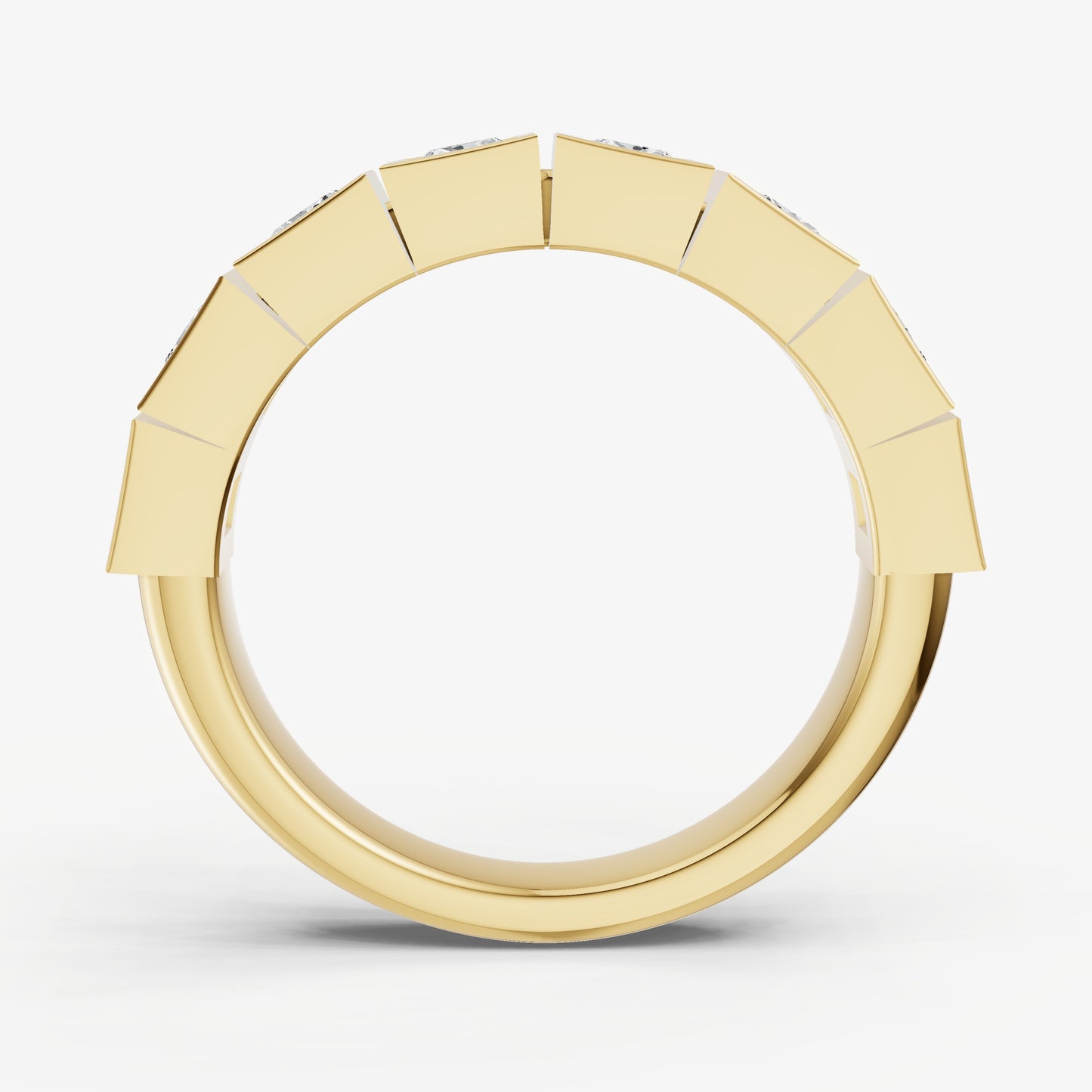 Bezel Set Princess 0.15ct (15pt) Diamond Band
