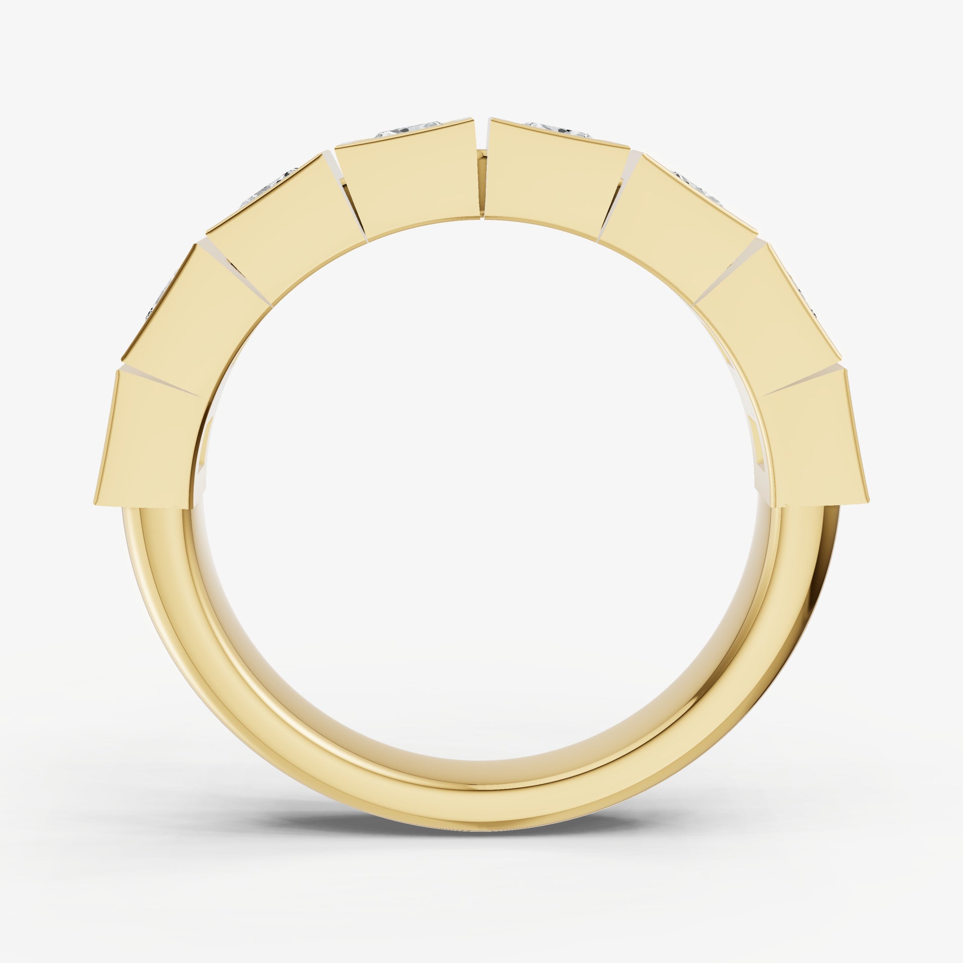 Bezel Set Princess 0.15ct (15pt) Diamond Band