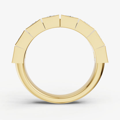 Bezel Set Princess 0.15ct (15pt) Diamond Band