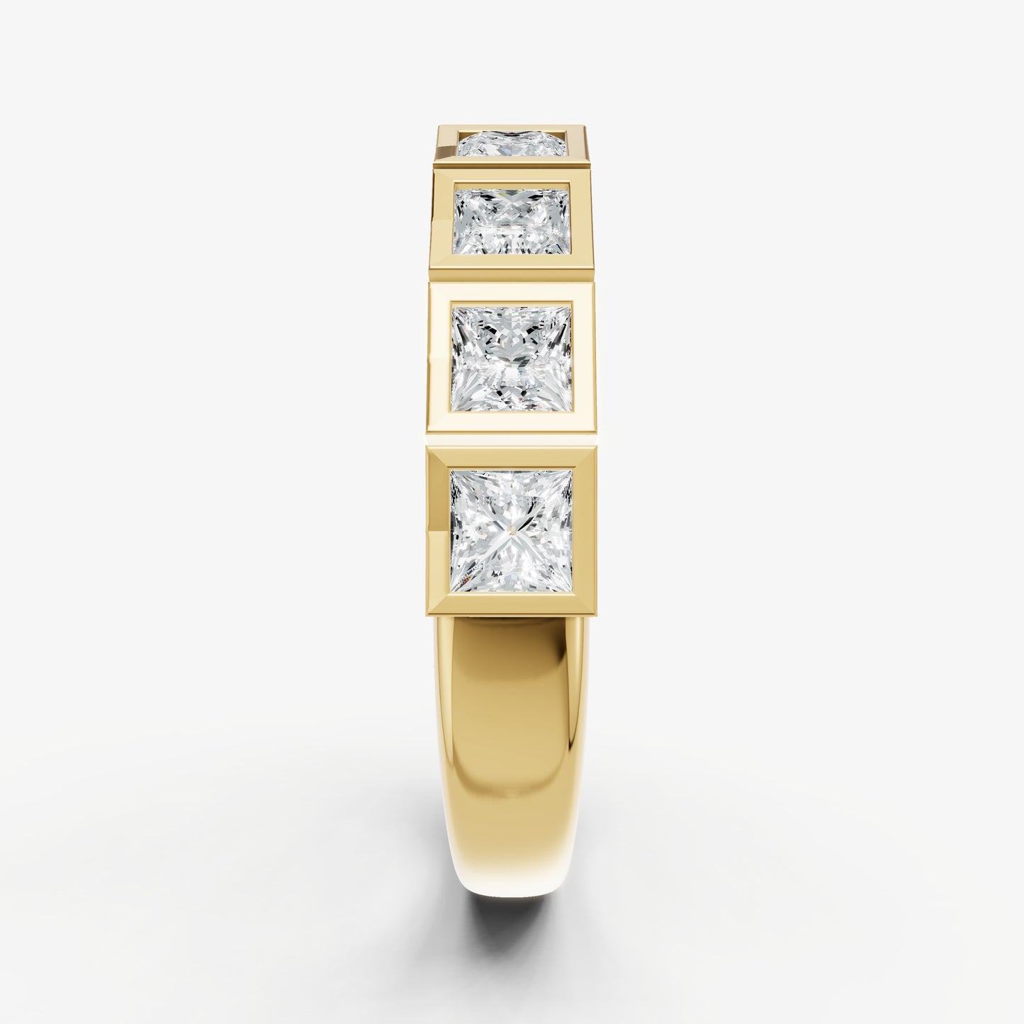 Bezel Set Princess 0.15ct (15pt) Diamond Band
