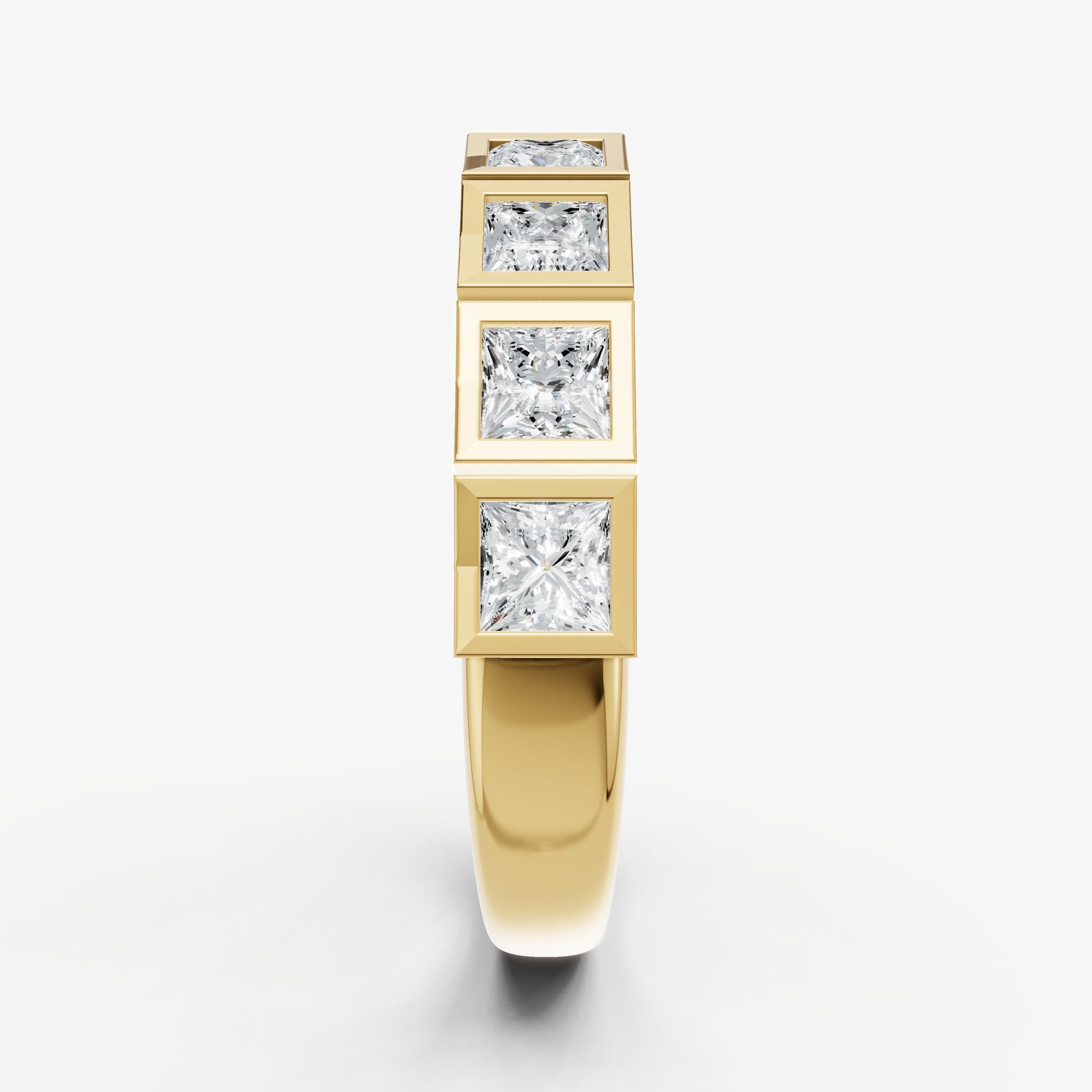 Bezel Set Princess 0.15ct (15pt) Diamond Band